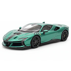 [BBR] 1:18 Ferrari 2024 SF90 XX Stradale Tiffany bleu & noir voiture miniature Resin