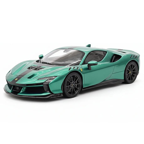[BBR] 1:18 Ferrari 2024 SF90 XX Stradale Tiffany blauw & zwart modelauto Hars