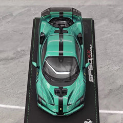 [BBR] 1:18 Ferrari 2024 SF90 XX Stradale Tiffany Blue & Black Model Car Resin