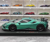 [BBR] 1:18 Ferrari 2024 SF90 XX Stradale Tiffany bleu & noir voiture miniature Resin