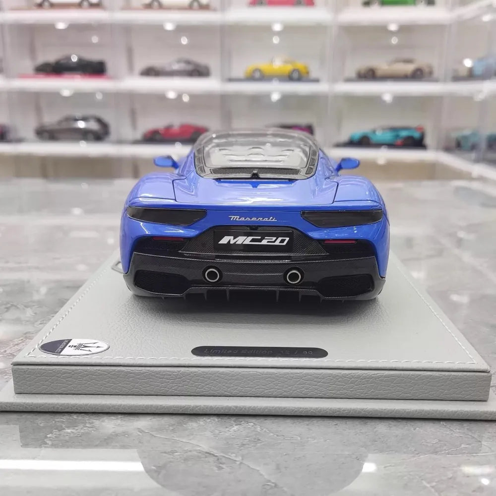 [BBR] 1:18 Maserati 2022 MC20 Blue Model Car Die-Cast