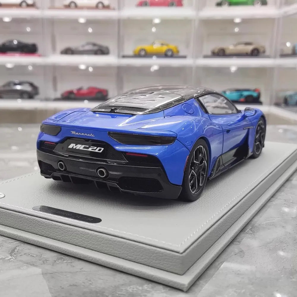 [BBR] 1:18 Maserati 2022 MC20 Blue Model Car Die-Cast