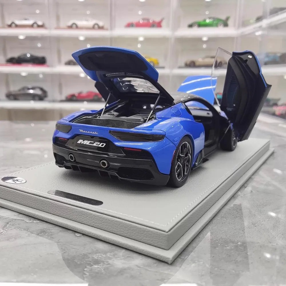[BBR] 1:18 Maserati 2022 MC20 Blue Model Car Die-Cast