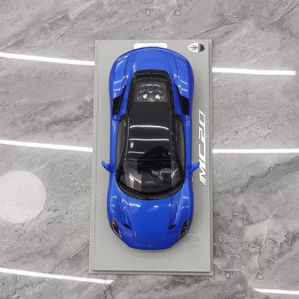 [BBR] 1:18 Maserati 2022 MC20 Blue Model Car Die-Cast