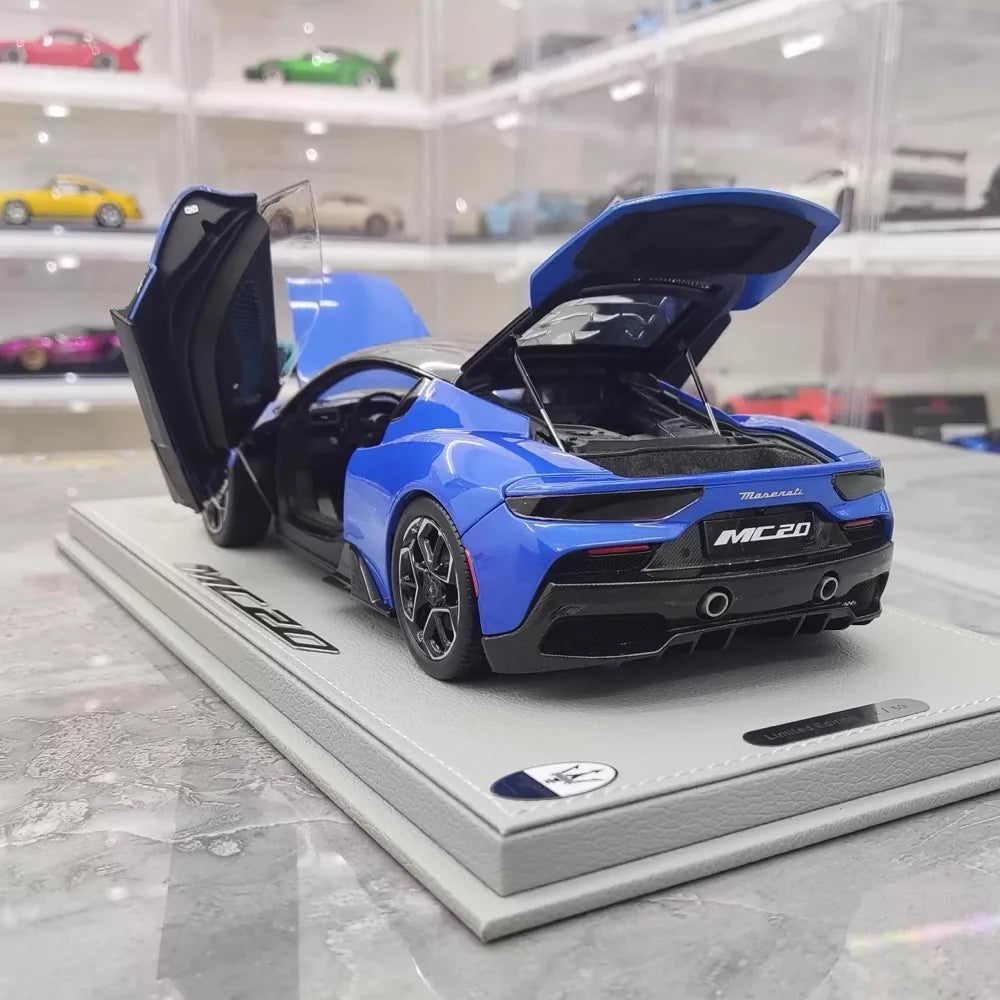 [BBR] 1:18 Maserati 2022 MC20 Blue Model Car Die-Cast
