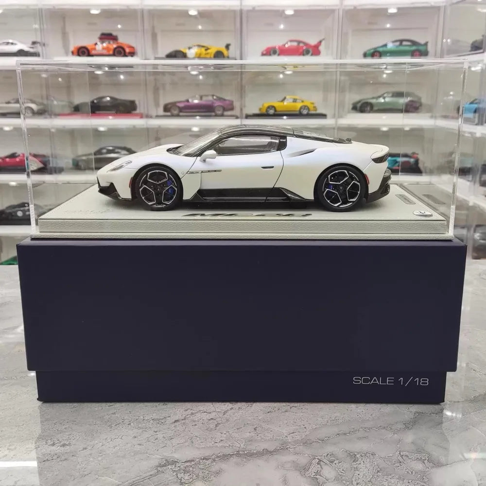 [BBR] 1:18 Maserati 2022 MC20 bianco modellino di auto Die-Cast