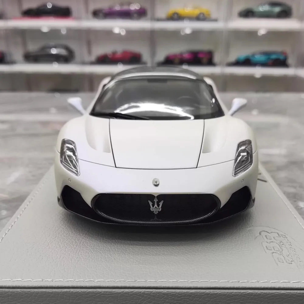 [BBR] 1:18 Maserati 2022 MC20 bianco modellino di auto Die-Cast