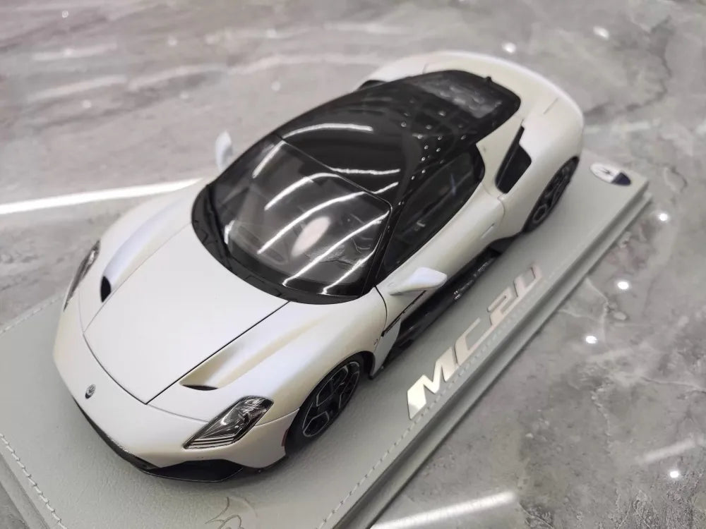 [BBR] 1:18 Maserati 2022 MC20 bianco modellino di auto Die-Cast