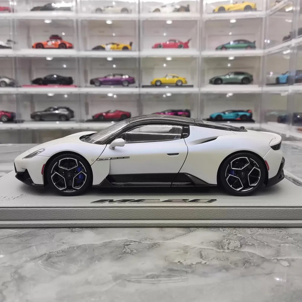 [BBR] 1:18 Maserati 2022 MC20 bianco modellino di auto Die-Cast