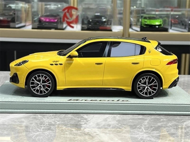 [BBR] 1:18 Maserati 2023 Grecale Trofeo giallo modellino di auto resina