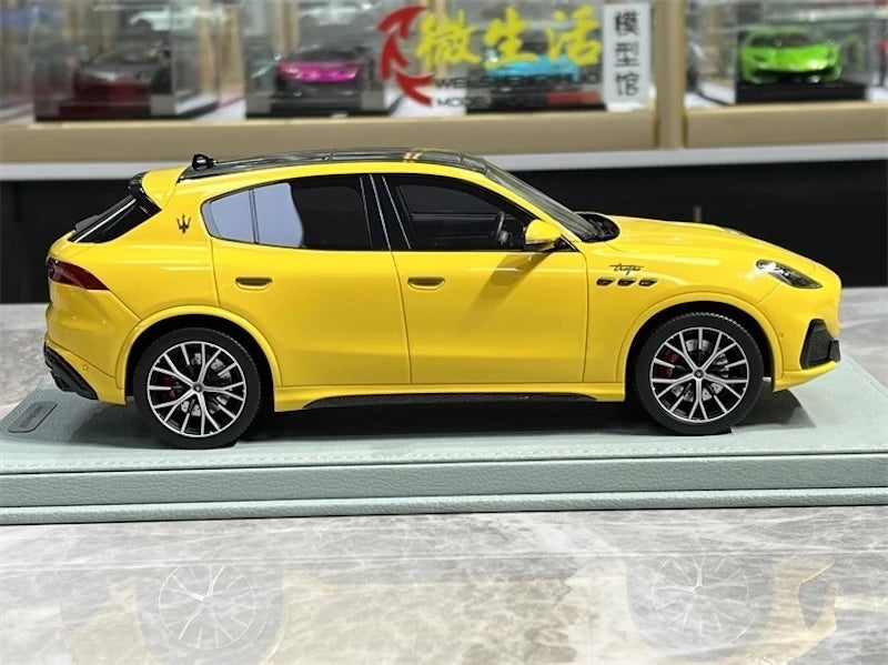 [BBR] 1:18 Maserati 2023 Grecale Trofeo giallo modellino di auto resina