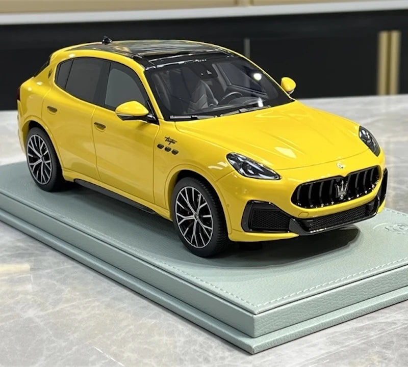 [BBR] 1:18 Maserati 2023 Grecale Trofeo giallo modellino di auto resina