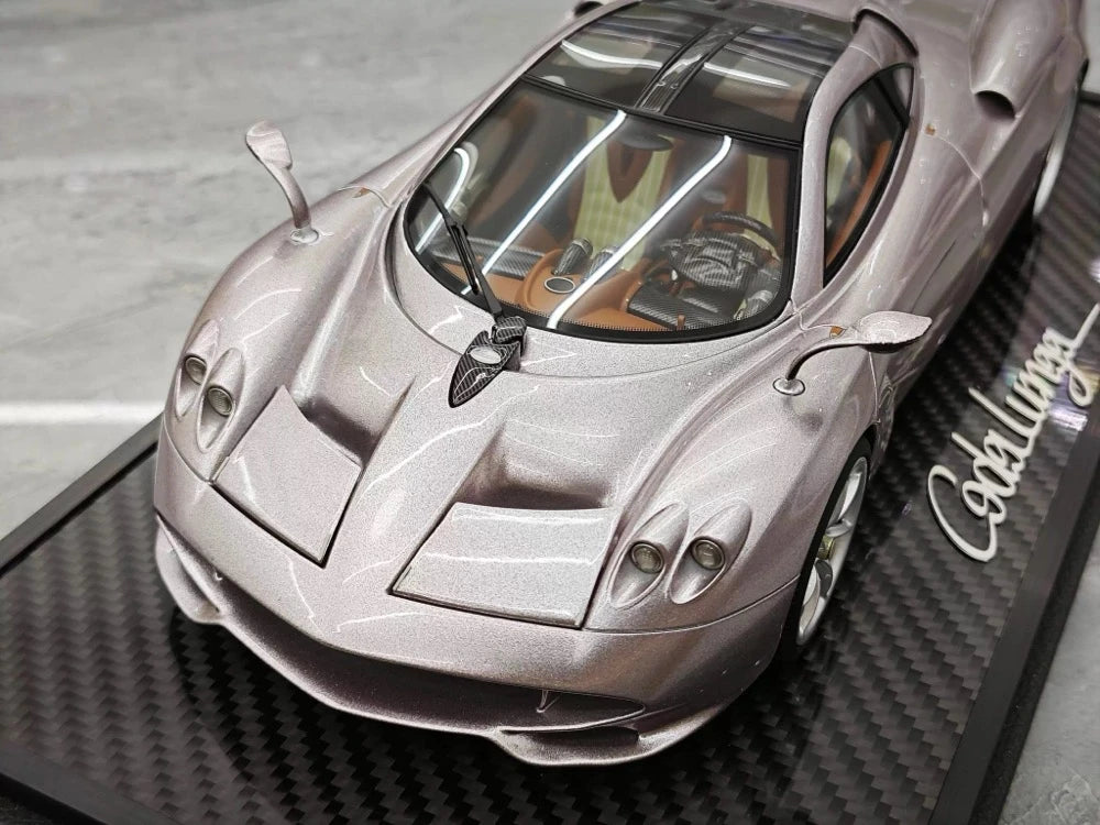[BBR] 1:18 Pagani 2022 Huayra Codalunga rosa modellino di auto resina