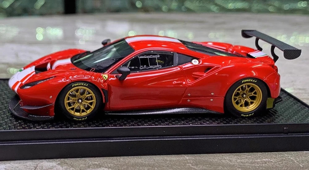 [BBR] 1:43 Ferrari 2020 488 GT Modificata Red Model Car Resin