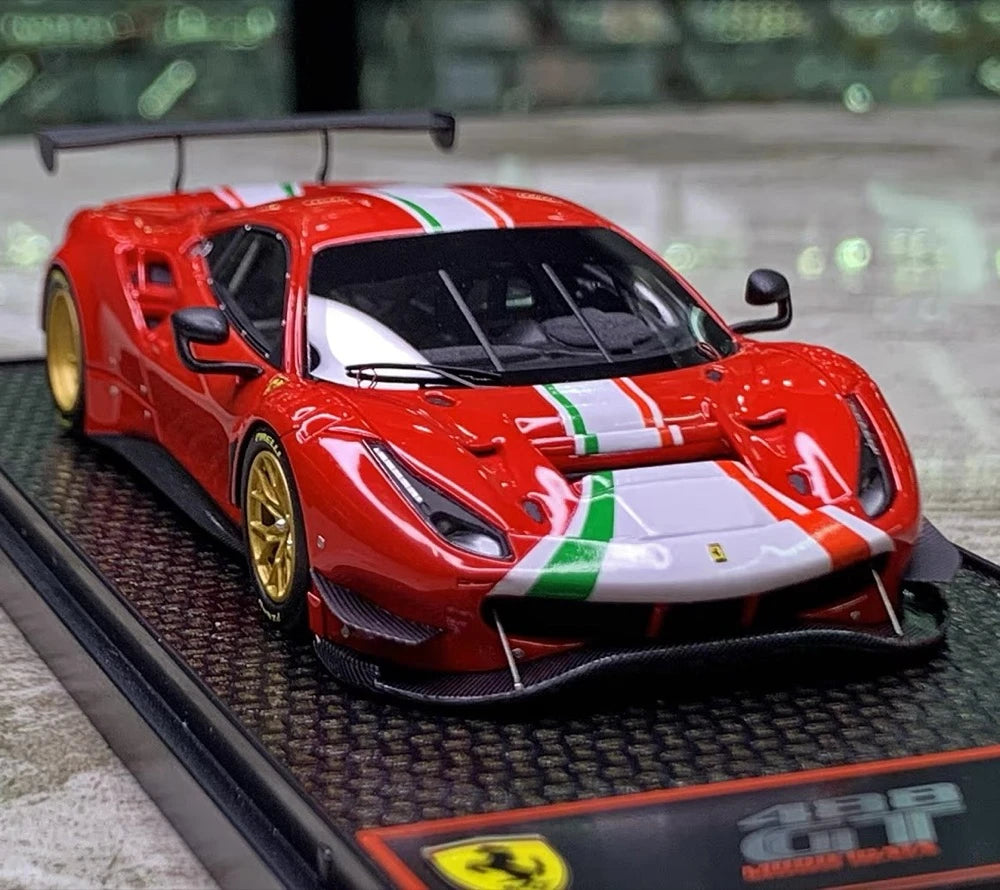[BBR] 1:43 Ferrari 2020 488 GT Modificata Red Model Car Resin