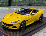 [BBR] 1:43 Ferrari 2021 Portofino M Spider giallo modellino di auto resina