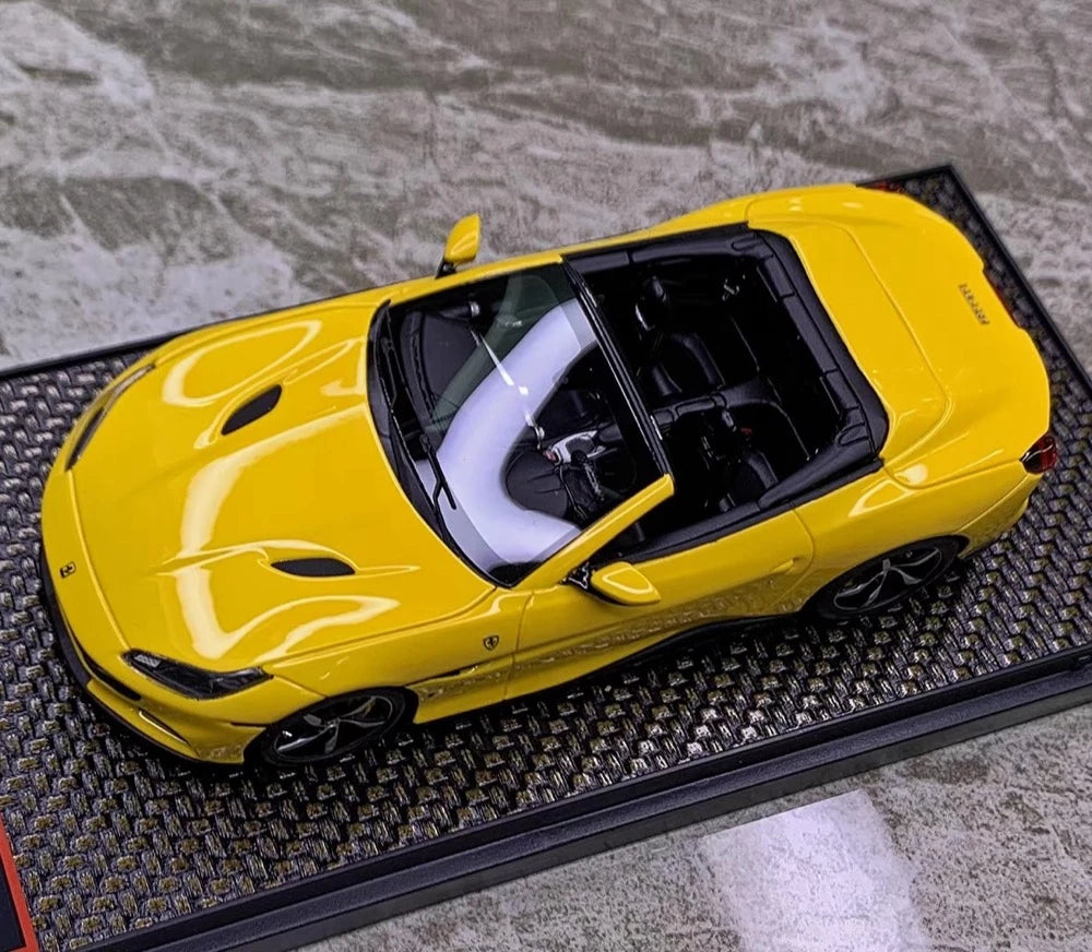 [BBR] 1:43 Ferrari 2021 Portofino M Spider Yellow Model Car Resin