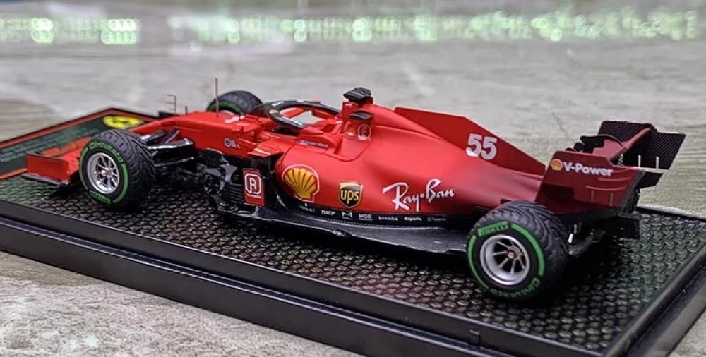 [BBR] 1:43 Ferrari 2021 SF21 Emilia Romagna GP #55 Sainz Model Car Die-Cast