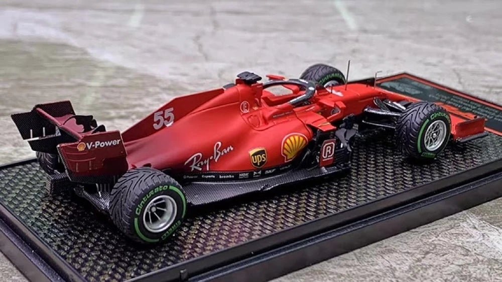 [BBR] 1:43 Ferrari 2021 SF21 Emilia Romagna GP #55 Sainz modellino di auto Die-Cast