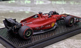 1:43 Ferrari 2022 F1-75 #55 Bahrain GP Carlos Sainz F1 hartsimalliauto BBR - katso 6