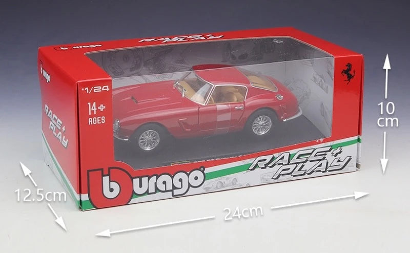 [Bburago] 1:24 Ferrari 1962 250 GT Berlinetta Passo Corto Red Model Car Die-Cast