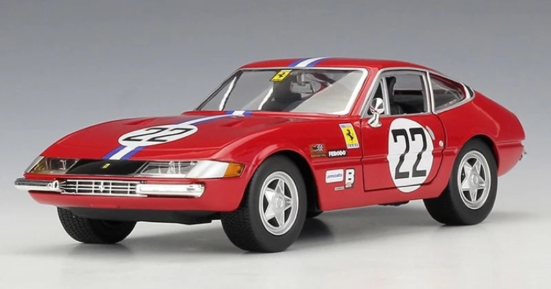 [Bburago] 1:24 Ferrari 1971 365 GTB/4 Competizione Series I Model Car Die-Cast