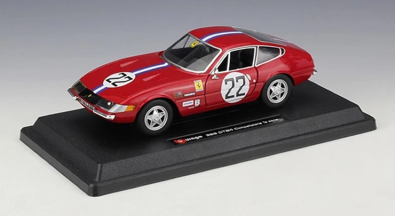 [Bburago] 1:24 Ferrari 1971 365 GTB/4 Competizione Series I Model Car Die-Cast