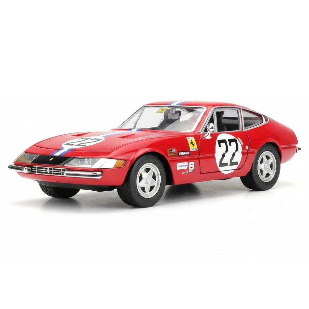 [Bburago] 1:24 Ferrari 1971 365 GTB/4 Competizione Series I Model Car Die-Cast