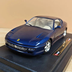 [Bburago] 1:24 Ferrari 1992 456 GT ブルー モデルカー Die-Cast