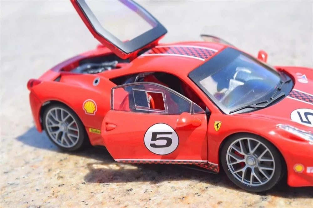 [Bburago] 1:24 Ferrari 2010 458 Challenge rouge voiture miniature Die-Cast