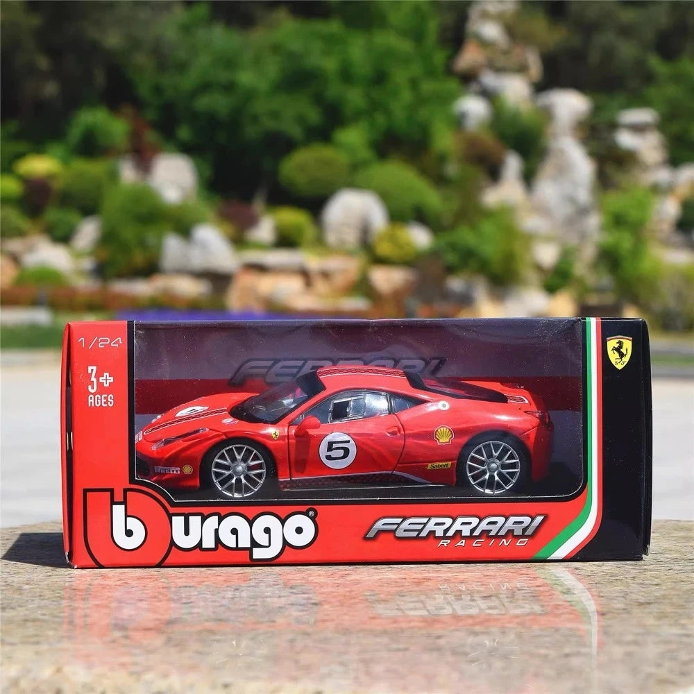 [Bburago] 1:24 Ferrari 2010 458 Challenge Red Model Car Die-Cast