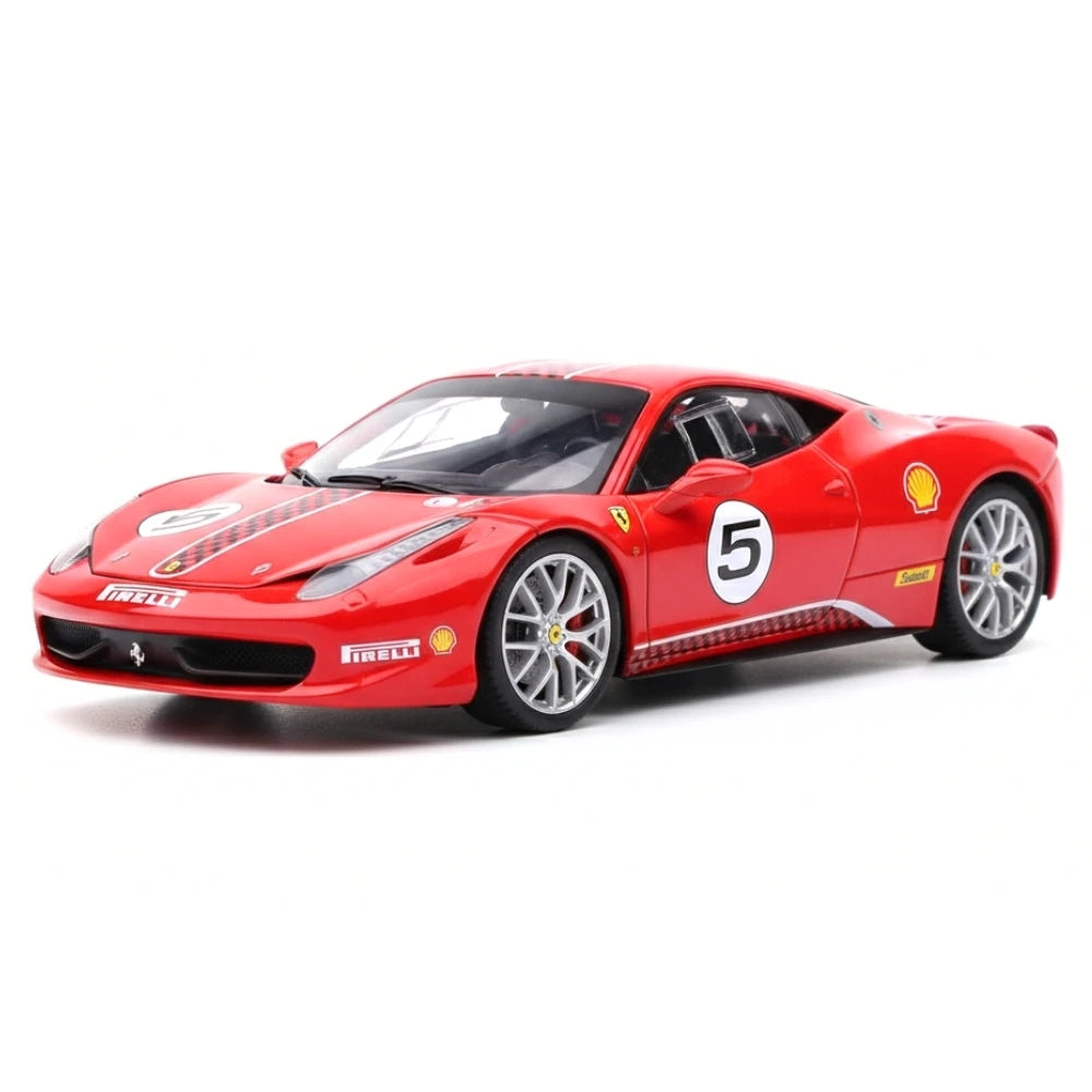 [Bburago] 1:24 Ferrari 2010 458 Challenge rouge voiture miniature Die-Cast