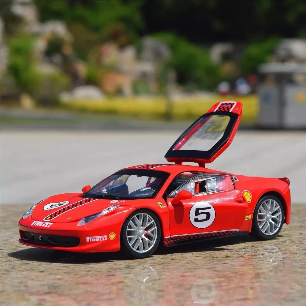 [Bburago] 1:24 Ferrari 2010 458 Challenge Red Model Car Die-Cast