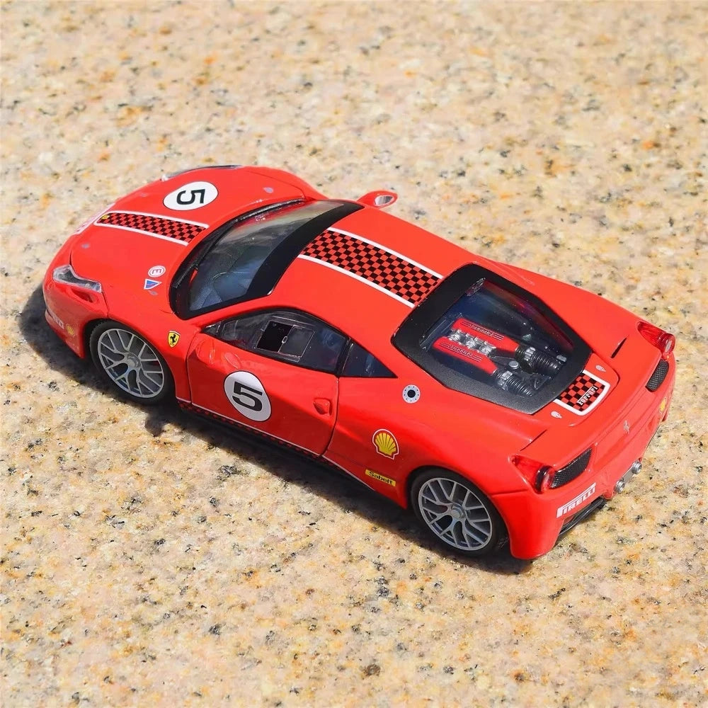 [Bburago] 1:24 Ferrari 2010 458 Challenge rouge voiture miniature Die-Cast