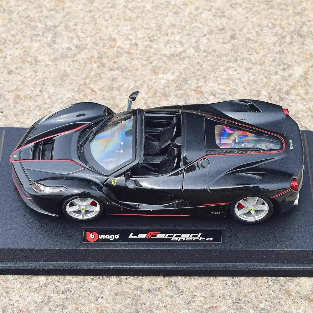 [Bburago] 1:24 Ferrari 2016 LaFerrari Aperta Black Model Car Die-Cast
