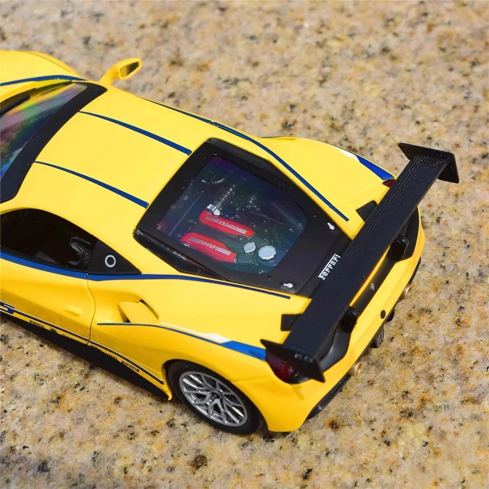[Bburago] 1:24 Ferrari 2018 488 Challenge giallo modellino di auto Die-Cast