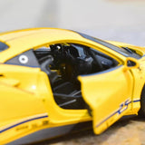 [Bburago] 1:24 Ferrari 2018 488 Challenge Yellow Model Car Die-Cast