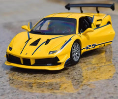 [Bburago] 1:24 Ferrari 2018 488 Challenge giallo modellino di auto Die-Cast