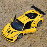 [Bburago] 1:24 Ferrari 2018 488 Challenge Yellow Model Car Die-Cast