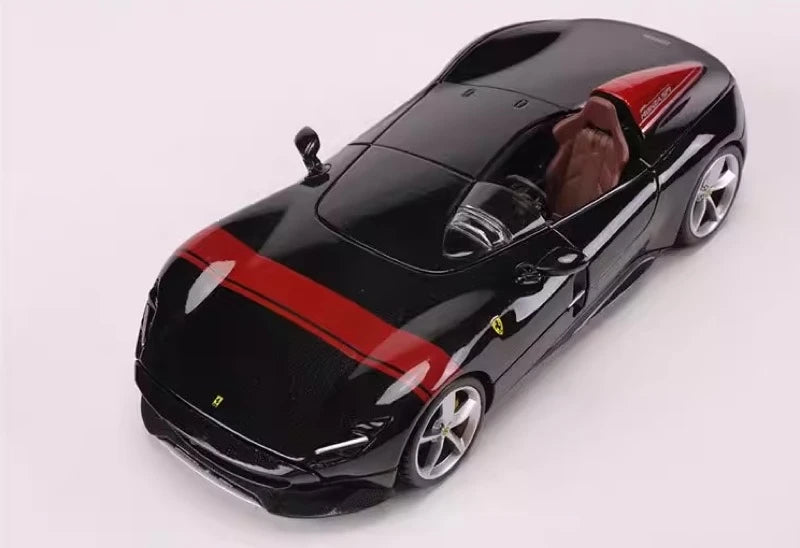 [Bburago] 1:24 Ferrari 2018 Monza SP1 Black Model Car Die-Cast
