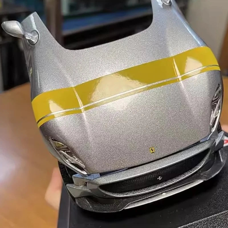 [Bburago] 1:24 Ferrari 2018 Monza SP1 Silver Model Car Die-Cast