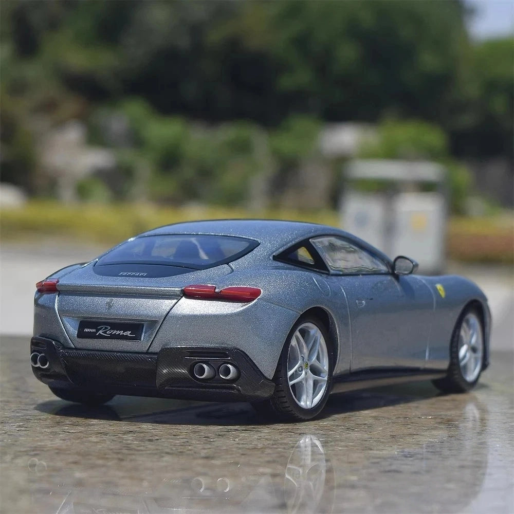 [Bburago] 1:24 Ferrari 2019 Roma Silver Model Car Die-Cast
