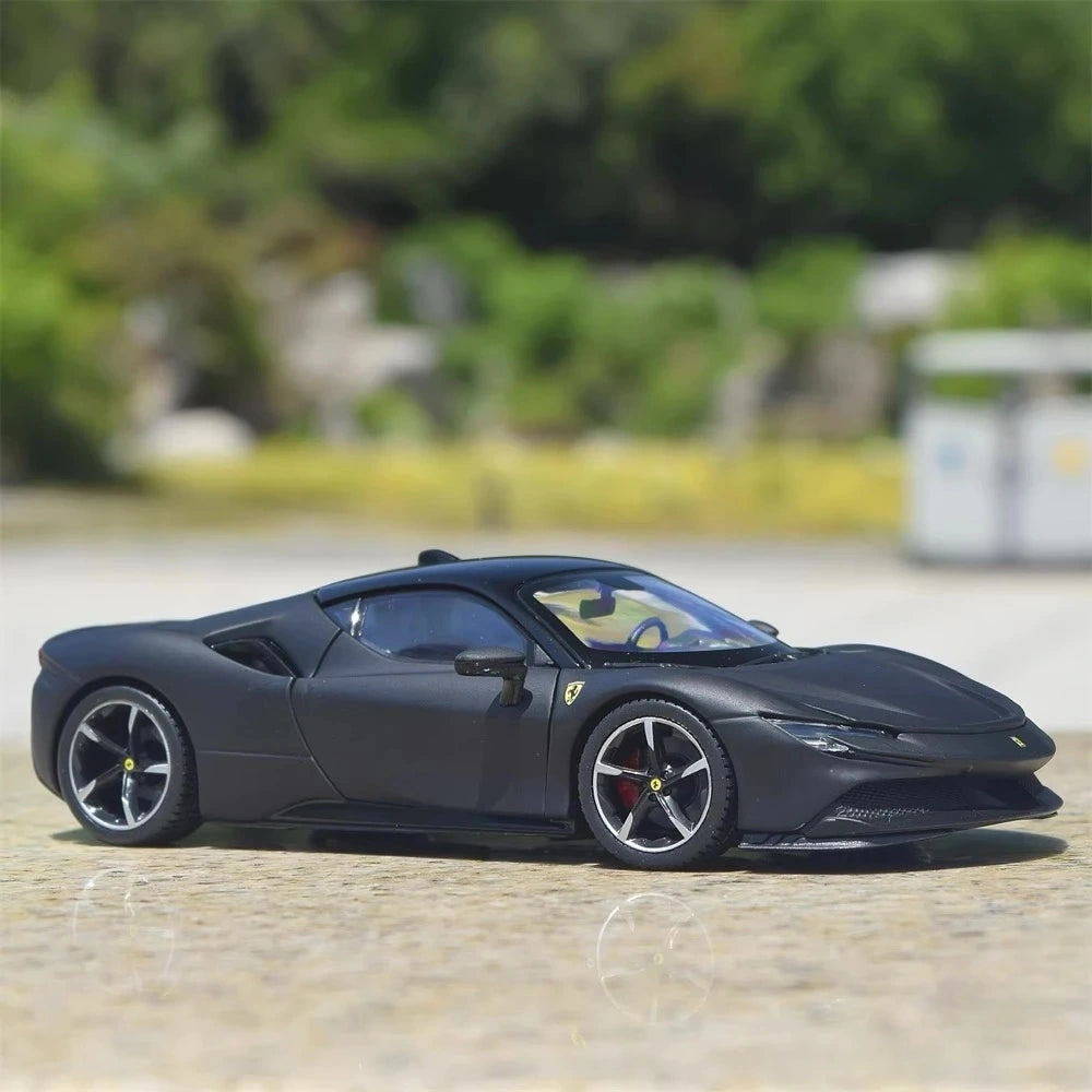 [Bburago] 1:24 Ferrari 2019 SF90 Stradale Black Model Car Die-Cast