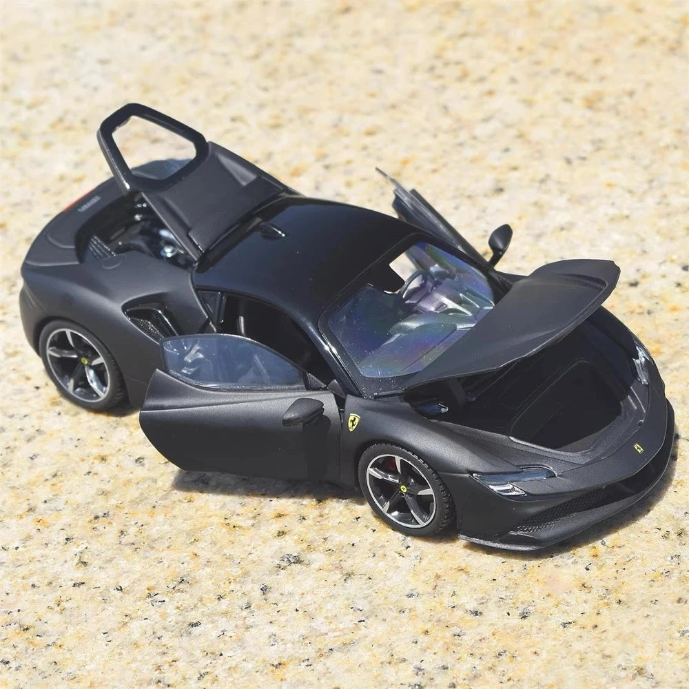 [Bburago] 1:24 Ferrari 2019 SF90 Stradale Black Model Car Die-Cast