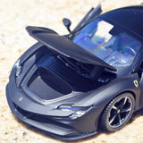 [Bburago] 1:24 Ferrari 2019 SF90 Stradale nero modellino di auto Die-Cast