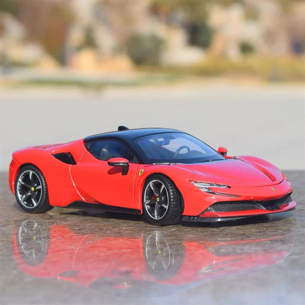 [Bburago] 1:24 Ferrari 2019 SF90 Stradale rosso modellino di auto Die-Cast