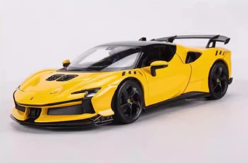 [Bburago] 1:25 Ferrari 2023 SF90 XX Stradale Yellow Model Car Die-Cast