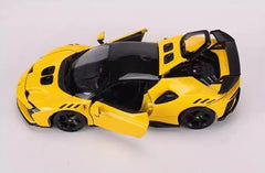 [Bburago] 1:25 Ferrari 2023 SF90 XX Stradale Yellow Model Car Die-Cast