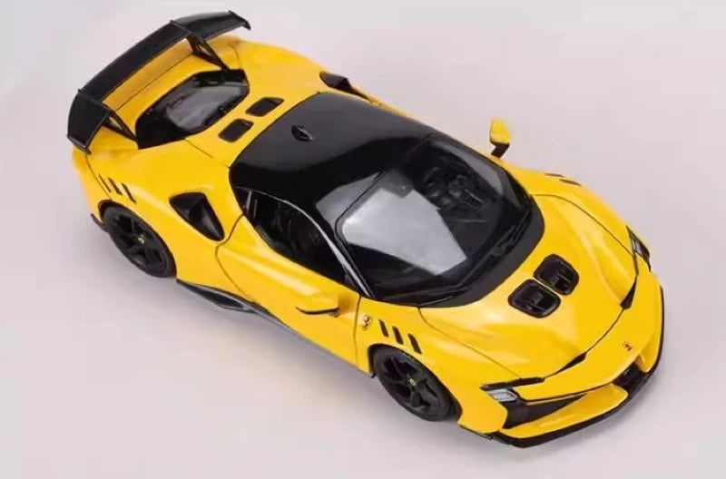 [Bburago] 1:25 Ferrari 2023 SF90 XX Stradale Yellow Model Car Die-Cast