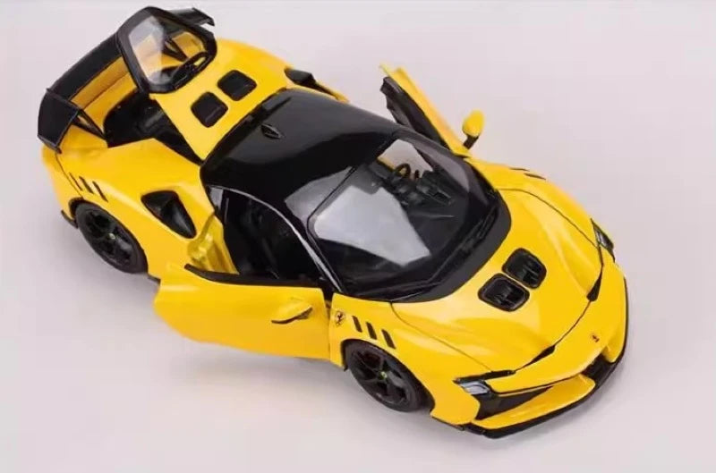 [Bburago] 1:25 Ferrari 2023 SF90 XX Stradale Yellow Model Car Die-Cast